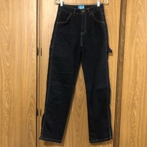 Hell Bunny Deep Blue Wide Leg Jeans